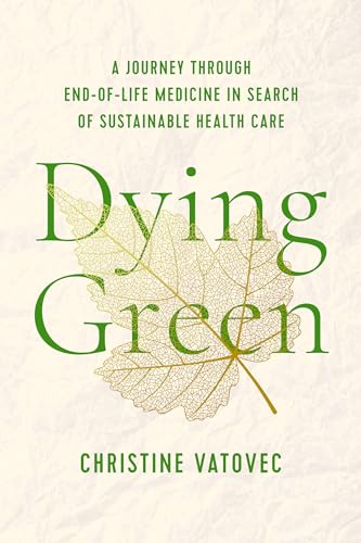 Book cover: “Dying Green” with a leaf design and author’s name.