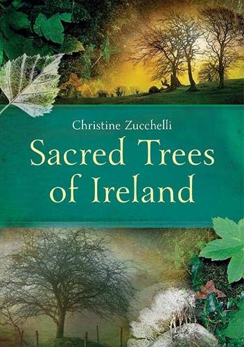 Book cover: “Sacred Trees of Ireland” with trees and leaves imagery.