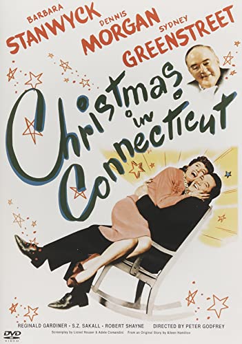 Christmas in Connecticut" DVD cover featuring Barbara Stanwyck and Dennis Morgan.