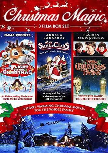 Christmas Magic" DVD cover featuring three family Christmas movie posters.