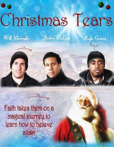 Christmas Tears" DVD cover with three actors and Santa Claus imagery.