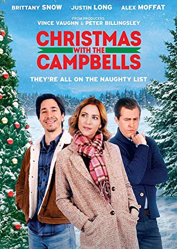 Christmas With The Campbells" DVD cover featuring three people and a Christmas tree.