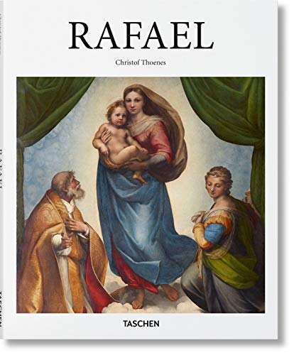 Book cover titled Raphael featuring a painting of the Madonna and Child with saints.