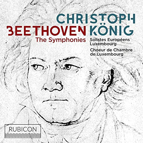 CD cover featuring a sketched portrait of Beethoven and text details.