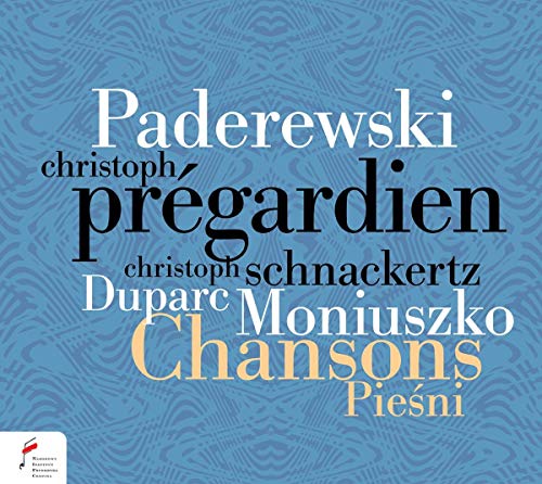 "Blue CD cover with stylized text, featuring artist and song titles in various fonts."