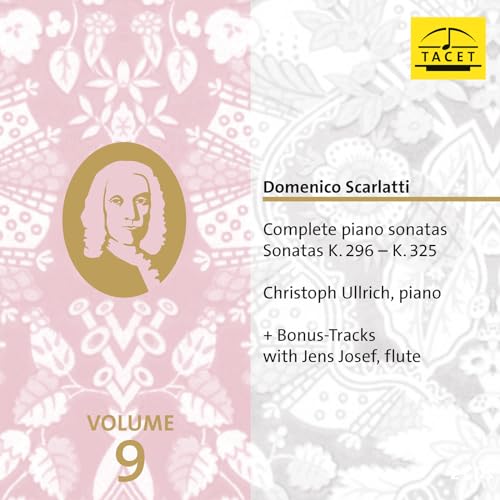 CD cover for Scarlatti piano sonatas, Vol. 9, with portrait.