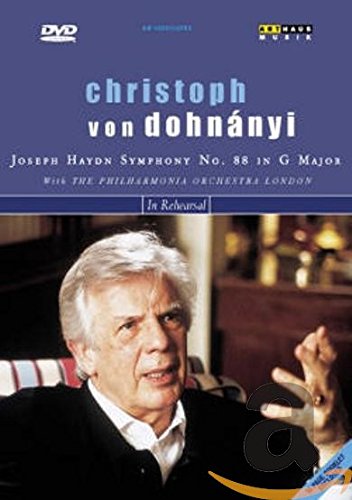 DVD cover featuring conductor Christoph von Dohnányi in rehearsal.