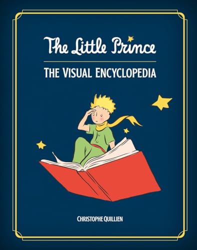 Book cover: The Little Prince on an open red book, stars.