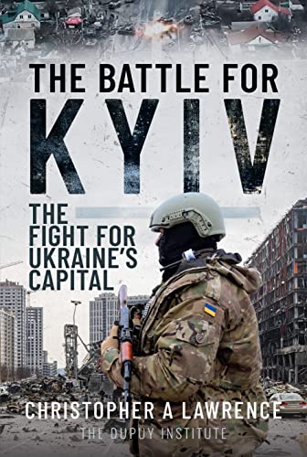 Book cover depicting a soldier and war-torn Kyiv, Ukraine.