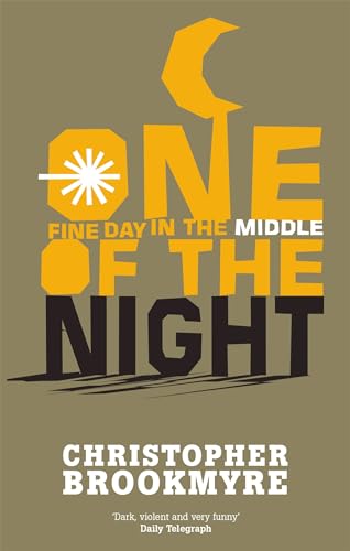 Book cover: large yellow text and crescent moon on olive background.