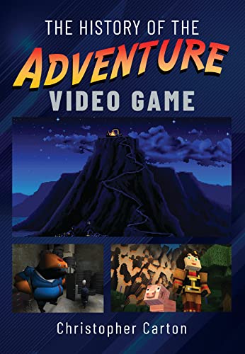 Book cover: "The History of the Adventure Video Game" with game imagery.