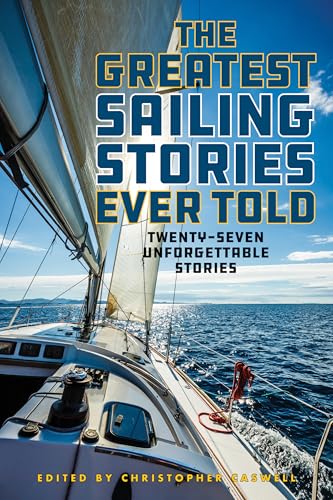 Book cover: sailing boat on blue water, title "The Greatest Sailing Stories".