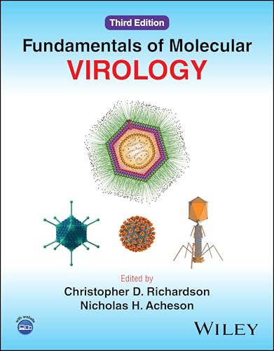 Book cover: “Fundamentals of Molecular Virology,” third edition, with virus illustrations.
