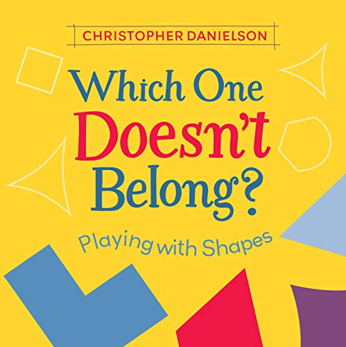 Book cover with colorful geometric shapes and bold blue title text.