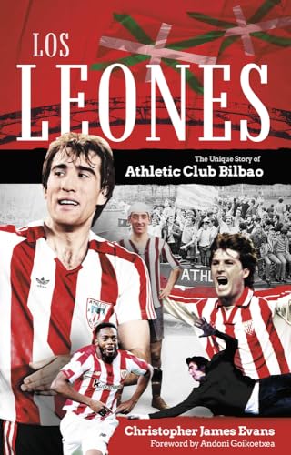 Book cover for "Los Leones" featuring Athletic Club Bilbao footballers.