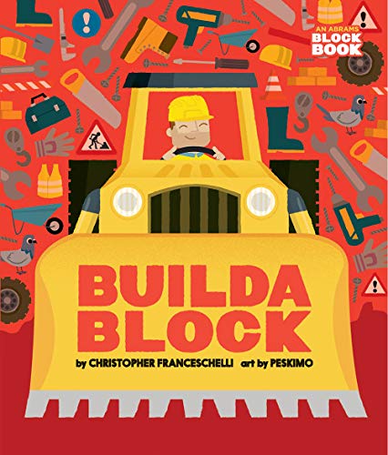 Colorful illustrated children’s book cover featuring a construction truck and tools.