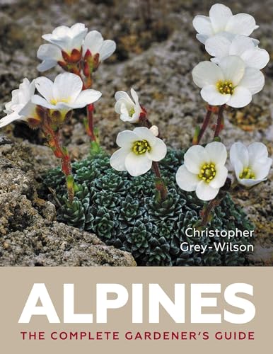 Book cover featuring white alpine flowers and the title “Alpines”.