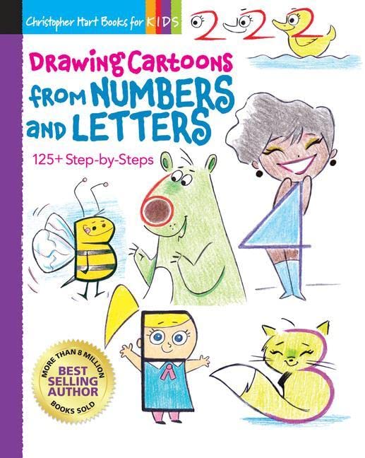 Book cover with colorful cartoon characters created from numbers and letters.