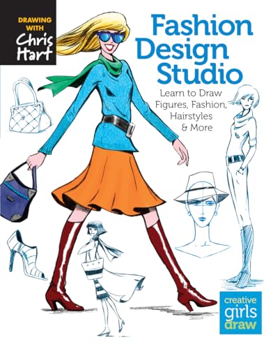 Book cover showing fashion sketches of women, accessories, and hairstyles with instructional text.