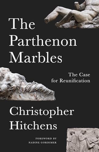 Book cover with Parthenon or marble sculptures image on a neutral background.
