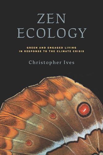 Book cover: "Zen Ecology" with a close-up of a butterfly wing.