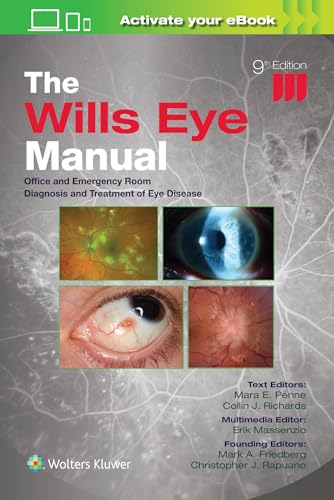 The Wills Eye Manual, 9th edition, with eye images and text.