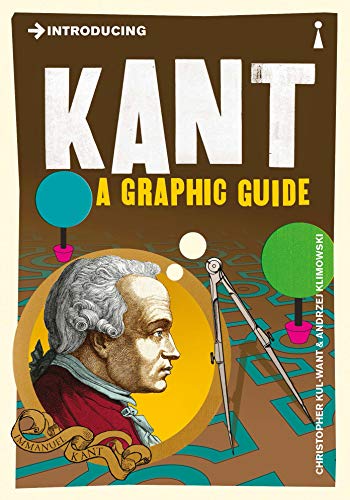 Book cover: "Introducing Kant," featuring a portrait and drafting tools.