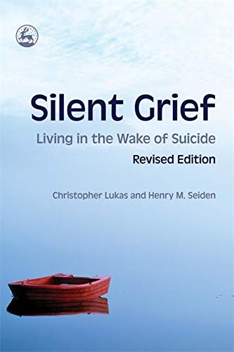 Book cover: “Silent Grief” with a small red rowboat on water.