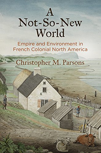 Book cover depicting a colonial homestead and landscape, titled "A Not-So-New World.