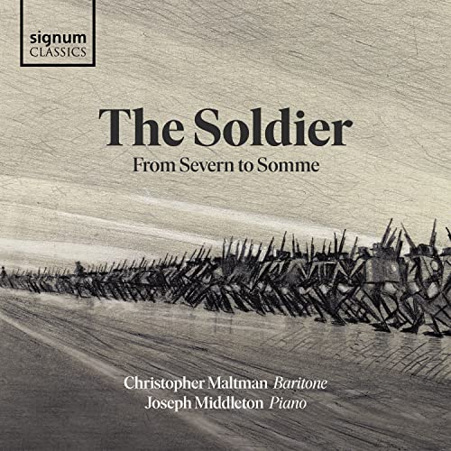 CD cover for "The Soldier" by Christopher Maltman, featuring barbed wire.