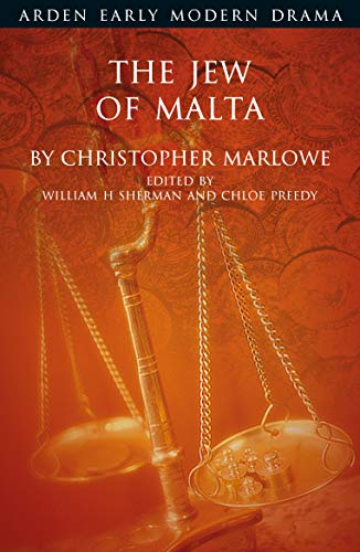 Book cover for "The Jew of Malta" featuring scales and orange tones.