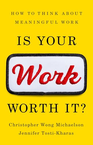Yellow book cover with a patch reading "Work" and title text.