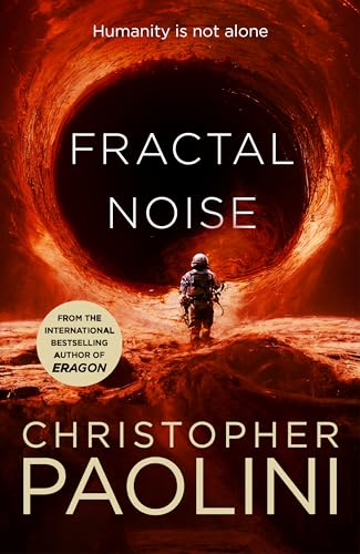 Book cover: “Fractal Noise” depicts a lone astronaut before a swirling vortex.