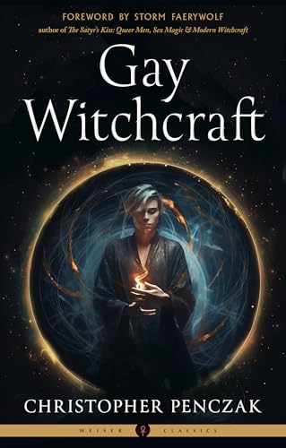 Book cover: "Gay Witchcraft" featuring a person holding a glowing ember.