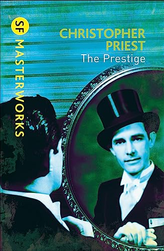 Book cover for The Prestige by Christopher Priest featuring a man in a top hat.