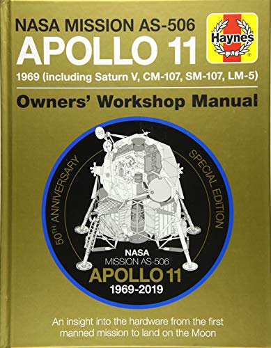 Apollo 11 50th Anniversary Haynes Manual cover featuring the lunar module.