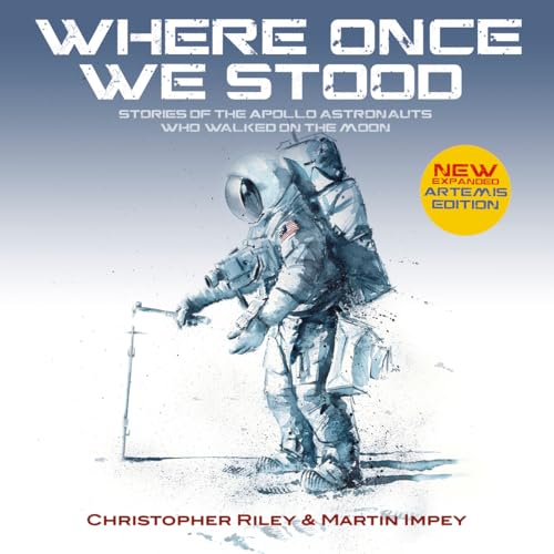 Book cover featuring an illustration of an astronaut on the moon with text overlay.