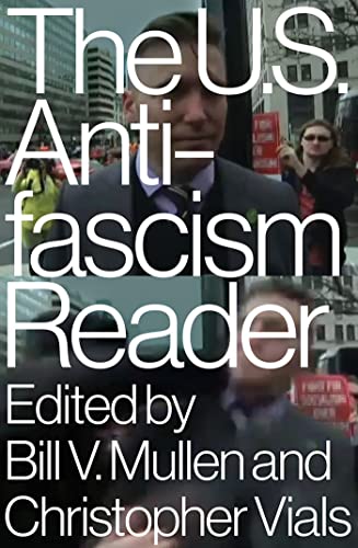 Book cover: “The U.S. Antifascism Reader” with blurred protest imagery.
