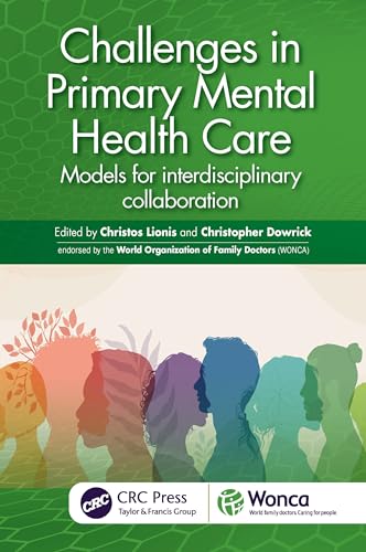 Book cover with silhouettes of heads and text: "Challenges in Primary Mental Health Care.