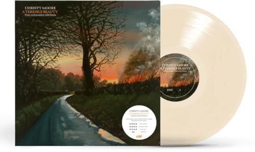 Christy Moore’s “A Terrible Beauty” vinyl record with landscape cover art.