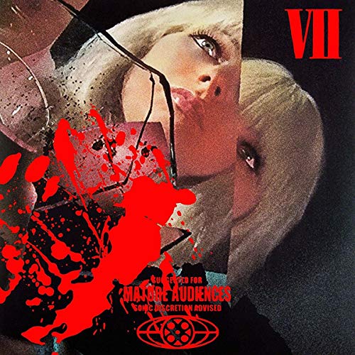 CD cover: fragmented portrait with red splatters and Roman numeral VII.