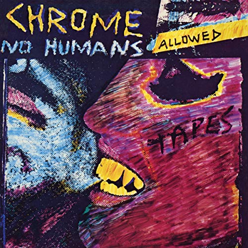 Album cover art featuring a painted profile of a face with yellow teeth.