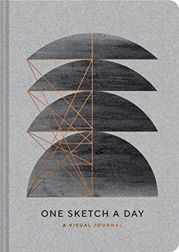 Gray journal cover with overlapping dark arcs and gold geometric lines.