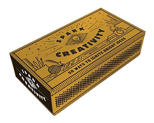 Gold box with "Spark Creativity" title and illustrated tools, angled view.
