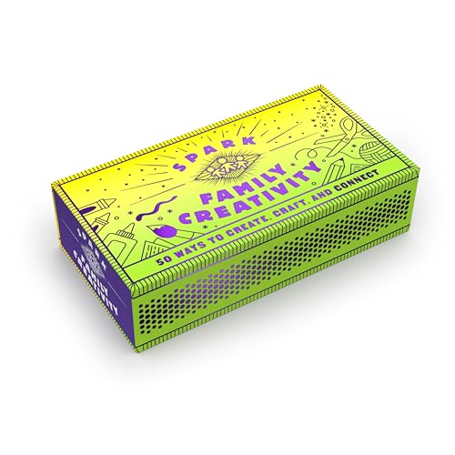 Yellow and purple box titled "Spark Family Creativity" with illustrated designs.