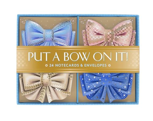 Box of 24 notecards featuring four decorative bow designs.