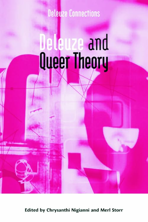 Book cover: "Deleuze and Queer Theory" with abstract pink and white design.