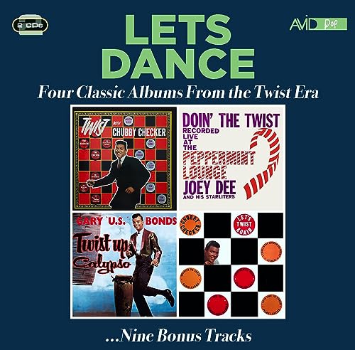 CD cover for "Lets Dance" featuring album artwork from the Twist era.