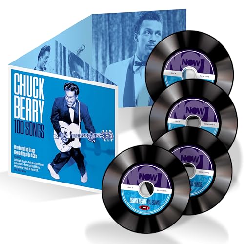 CD box set with blue Chuck Berry cover and four black discs.