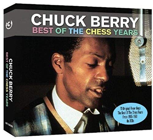CD case featuring portrait of Chuck Berry with a vintage microphone.